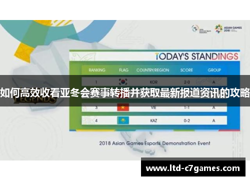 如何高效收看亚冬会赛事转播并获取最新报道资讯的攻略